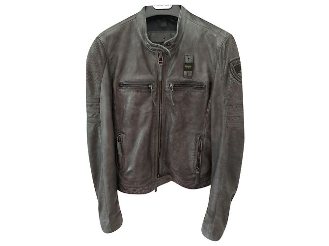 Blauer Biker Grey