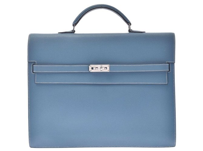 Hermès Hermes Kelly Azul Couro  ref.247255