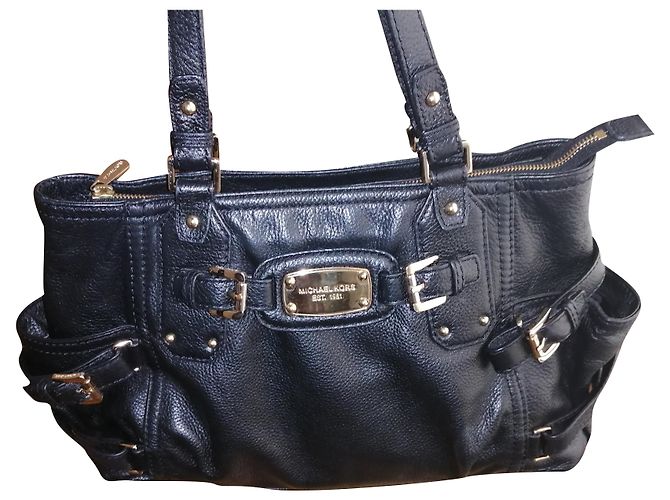 Borsa a mano Michael Kors in pelliccia nera Nero