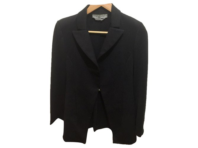 Sportmax giacca nera Nero Cotone Elastan Poliammide  ref.247335