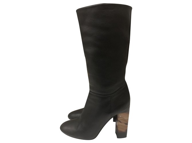 Burberry Boots Black Leather  ref.247343
