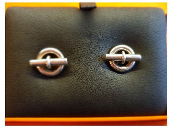 Orecchini Hermès Mini Chaine d'Ancre argento 