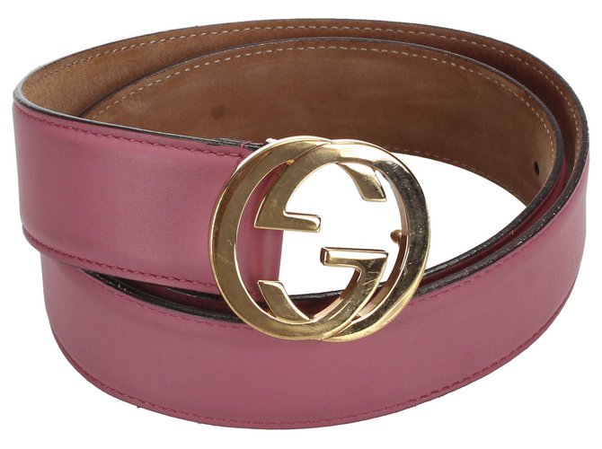Gucci Pink GG Leather Belt Pony-style calfskin ref.247492 - Joli Closet