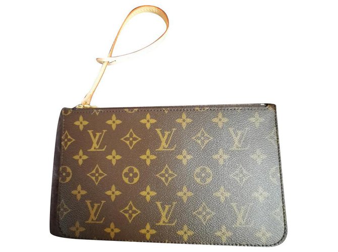 Louis Vuitton Neverfull Brown Beige Leather  ref.247807