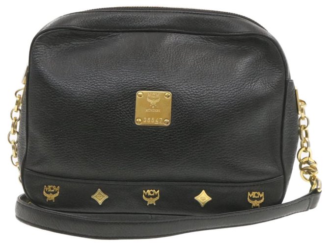 Mcm Pre-owned Women's Leather Shoulder Bag - Black - One Size