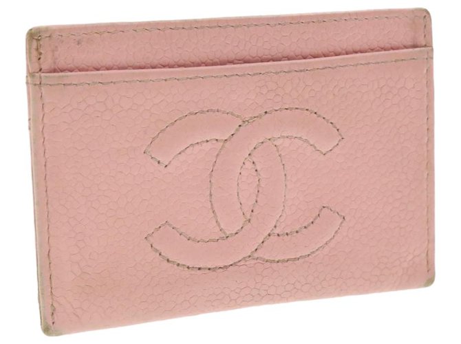 Portefeuille Chanel Cuir Rose  ref.247910