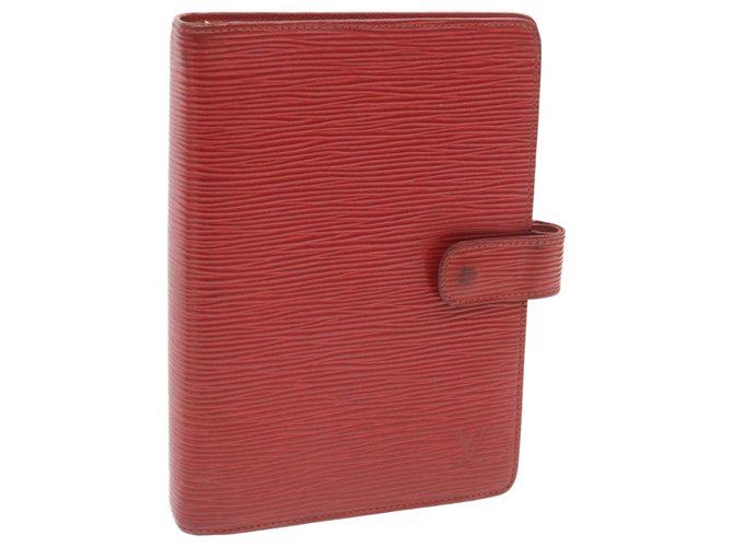 Louis Vuitton Agenda Cover Rosso Pelle  ref.247924