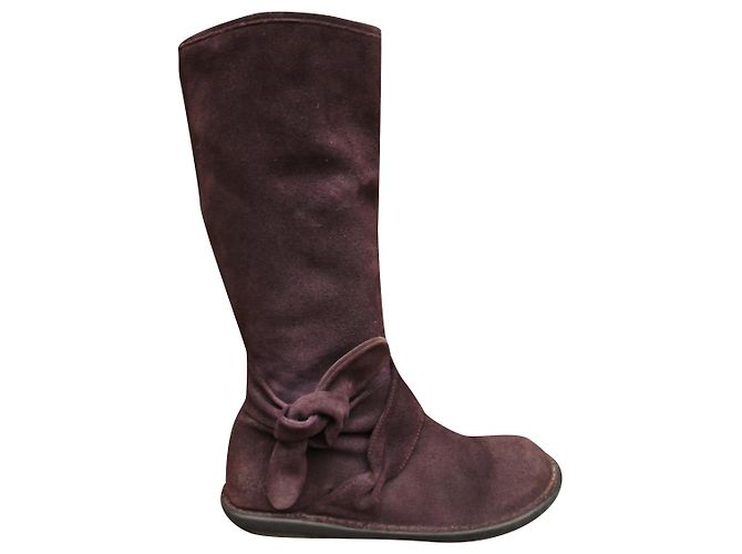 Autre Marque Kickers Stiefel aus Wildleder lila 40