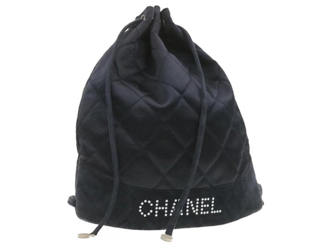 Mochila Chanel Negro Sintético  ref.248164