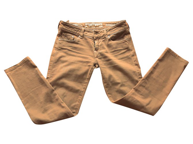 Jacob Cohen Un pantalon, leggings Coton Taupe  ref.248408