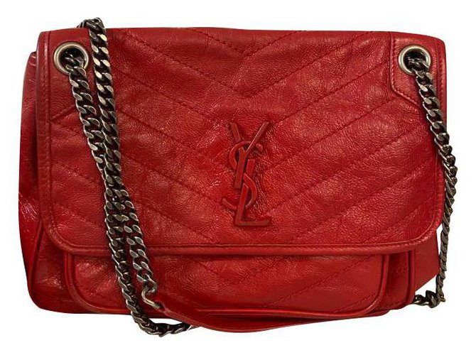 Yves Saint Laurent YSL Red Kate Leather Belt Bag ref.615247 - Joli