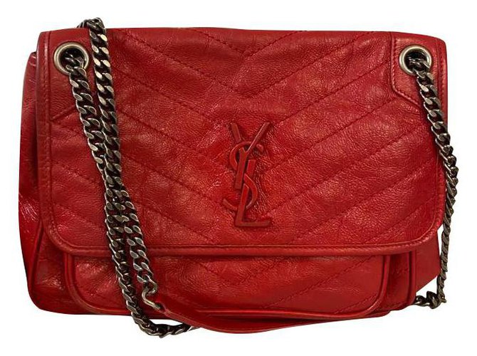 Yves Saint Laurent YSL NIKI MEDIUM 28 cm Vermelho 