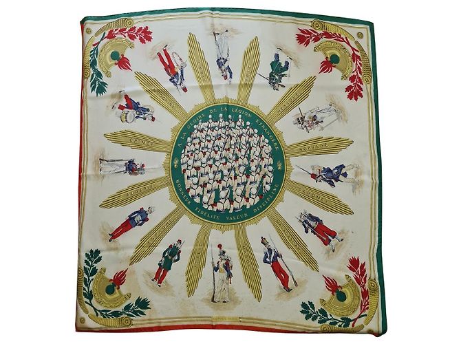 Hermès Hermes Glória da Legião Estrangeira Branco Vermelho Verde