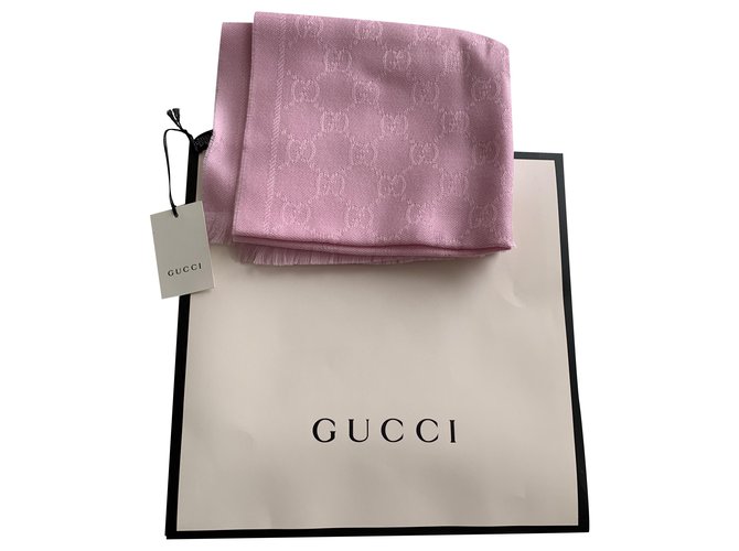 Gucci Lenços de seda Rosa  ref.248445
