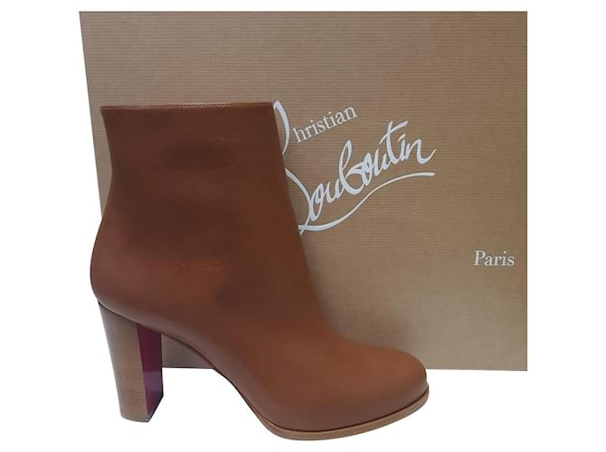 Christian Louboutin Adox. 85MM. Brown Leather  ref.248523