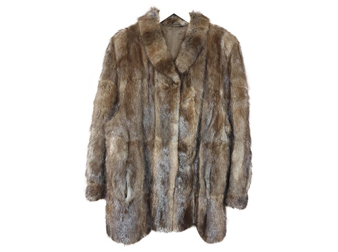 Autre Marque Coats, Outerwear Brown Fur  ref.248554