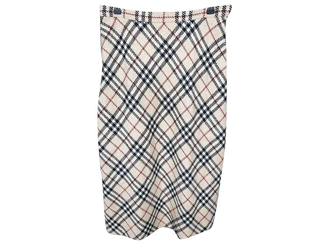 Falda larga Burberry de lana beige