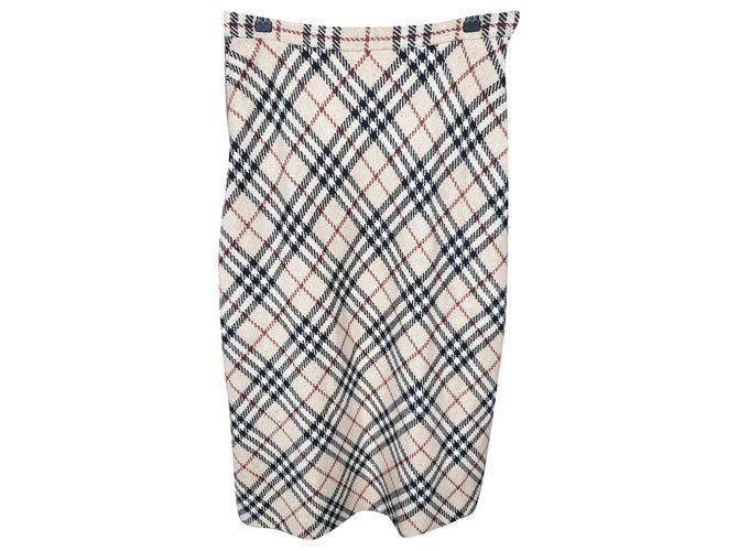 Burberry Skirts Beige Wool  ref.248558