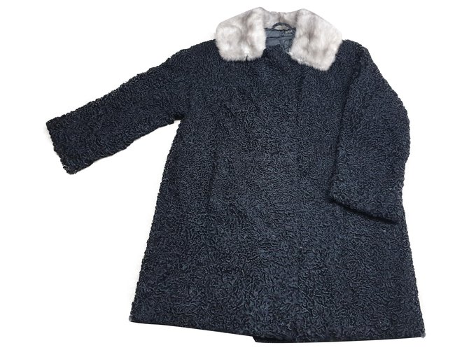 Autre Marque Coats, Outerwear Black Fur  ref.248560