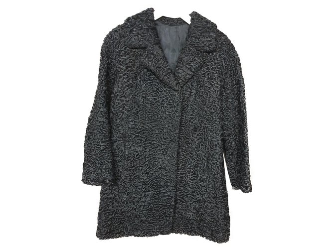 Autre Marque Coats, Outerwear Black Fur  ref.248561