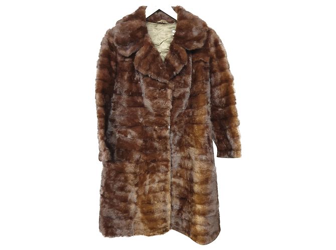 Autre Marque Cappotto di visone marrone