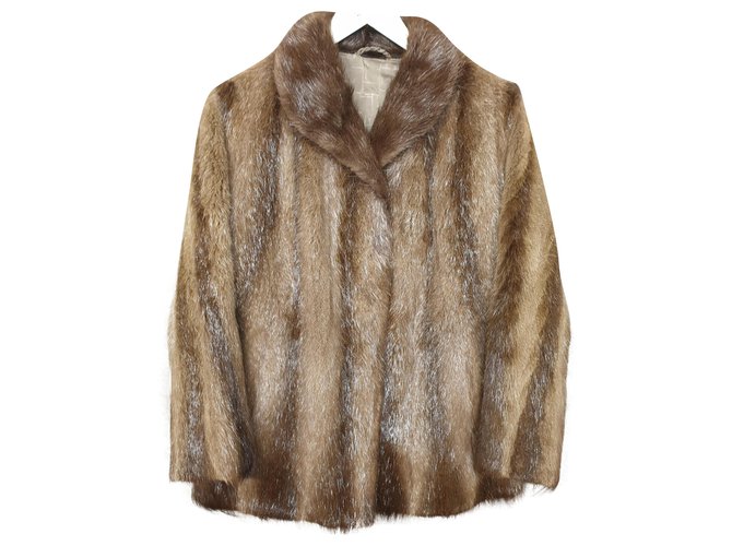Autre Marque Coats, Outerwear Brown Fur  ref.248566