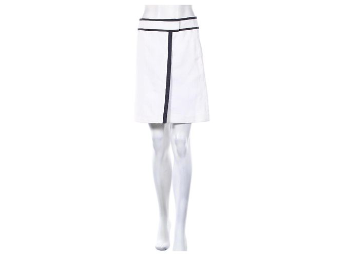 Falda blanca Joseph de algodón talla 36 Blanco
