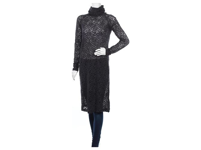 Vestido polo de encaje negro Bitte Kai Rand