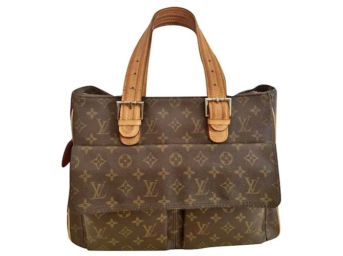 Bolso Louis Vuitton de cuero marrón oscuro