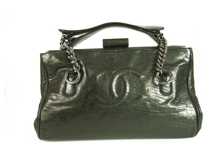 Chanel Black calf leather Leather Perfect Day Large Doctor Bag Handbag  ref.248624 - Joli Closet