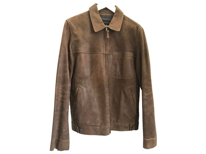 Autre Marque Chevignon braune Lederjacke