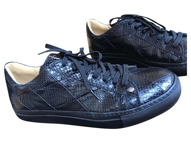Cesare Paciotti sneakers Black Exotic leather  ref.248678