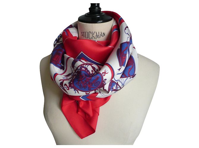HERMES Silk Square Les Parfums d'Hermès MODELLO RARO Multicolore