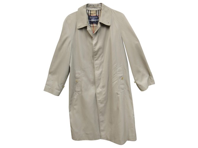 raincoat man Burberry vintage t 42 Beige Cotton Polyester  ref.249042