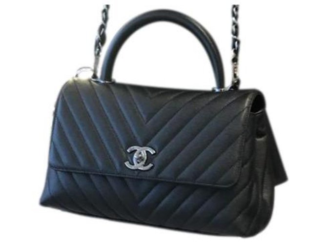 Chanel Coco handle Black Leather ref.249065 - Joli Closet