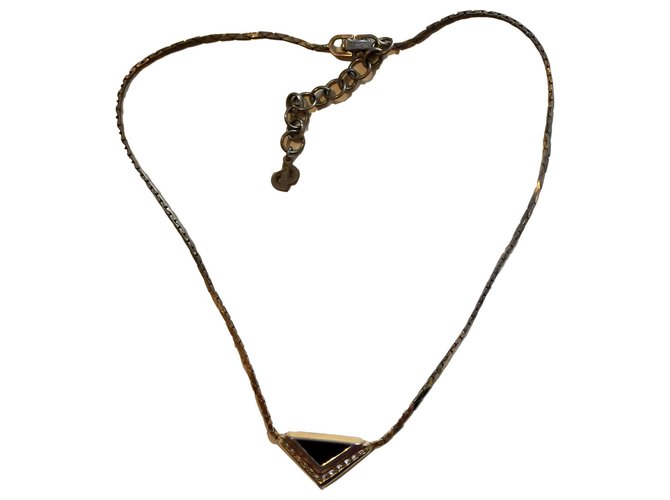Christian Dior collana pendente D'oro Metallo  ref.249276