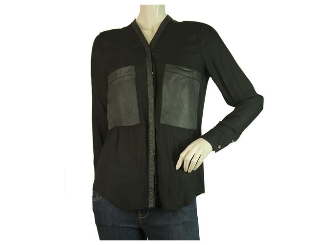 helmut lang leather shirt