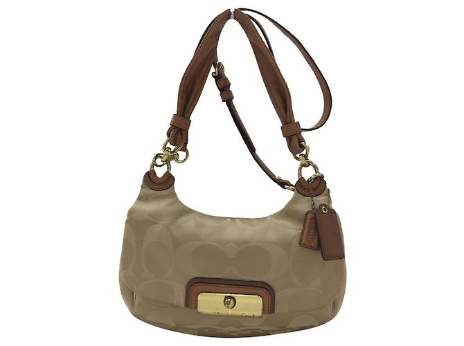 Coach Bolso bandolera entrenador Beige ref.249365 - Joli Closet