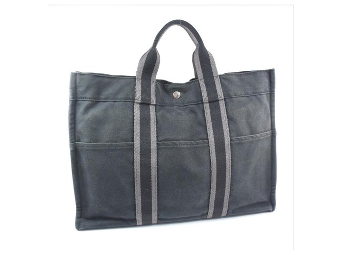 Hermès Handbag Black Cloth  ref.249517