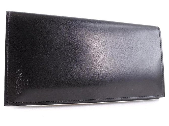 Omega Wallet Black Leather  ref.249533