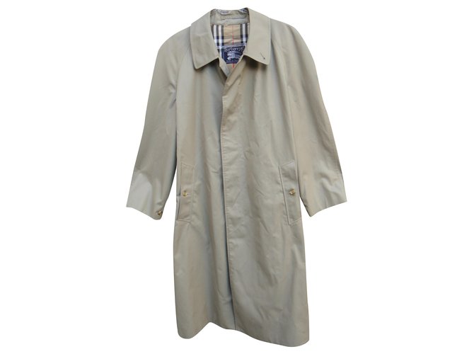 raincoat man Burberry vintage t 46 Pure cotton Khaki  ref.249574