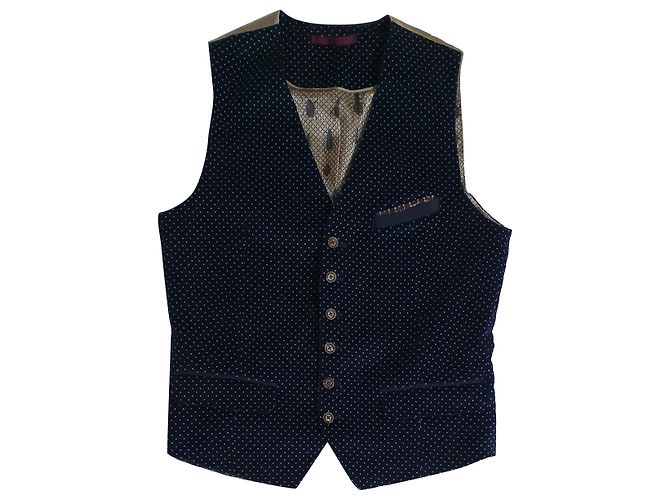 Blazer Ted Baker Azul de Algodão e Lã