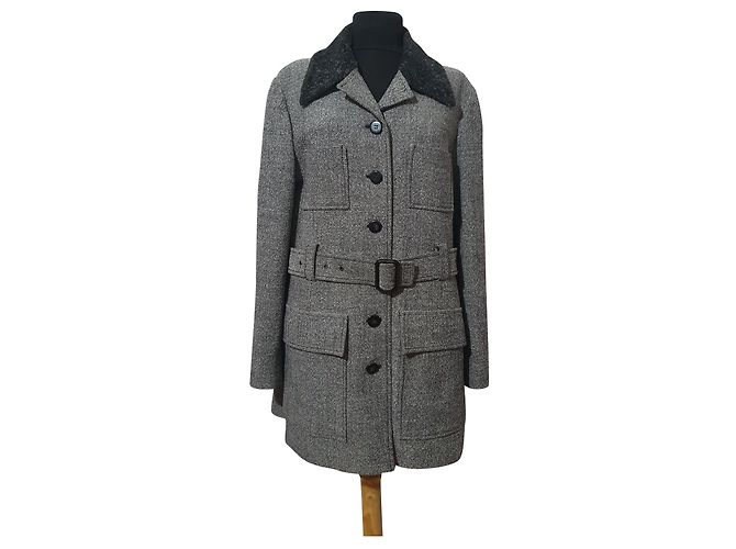 Kenzo Jungle grey wool coat