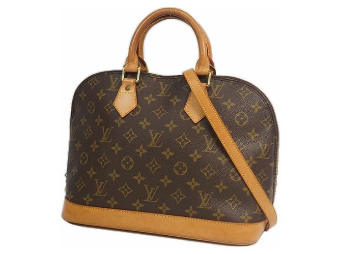 Louis Vuitton Louis Vuitton Alma BB Monogram Canvas Hand Bag + Strap