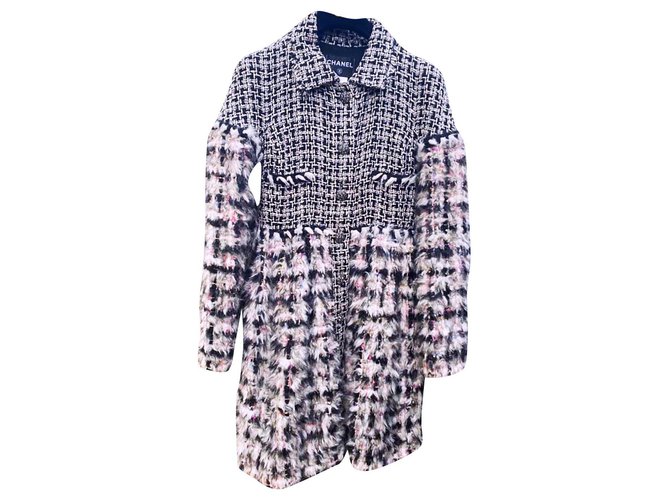 Chanel 10K $ manteau de piste très rare Tweed Multicolore  ref.249682
