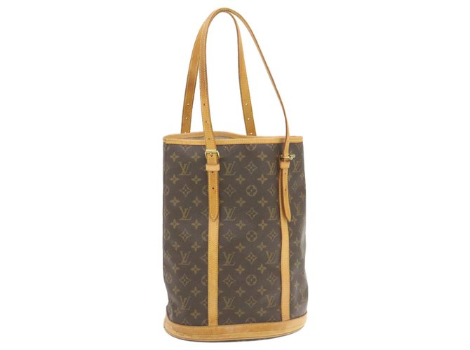 Louis Vuitton Bucket Brown Cloth  ref.249779