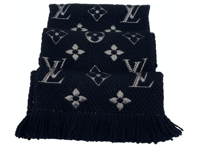 Pre-owned Logomania Wool Scarf In Black
