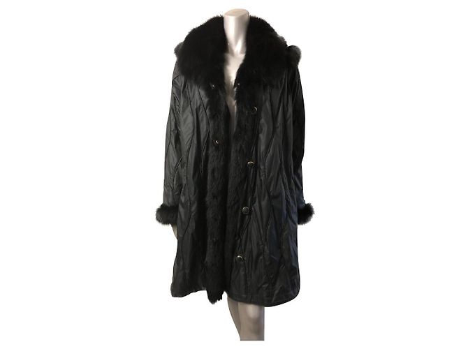 Autre Marque Diego M Reversible Fur Coat Black