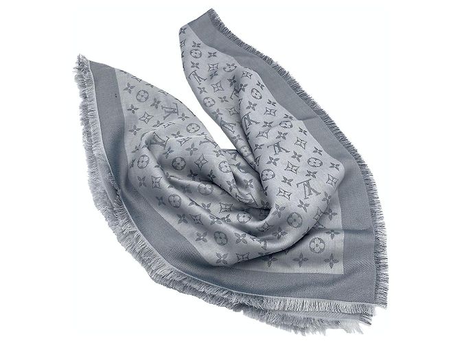 SCIALLE LOUIS VUITTON MONOGRAM SHINE M76353 Grigio