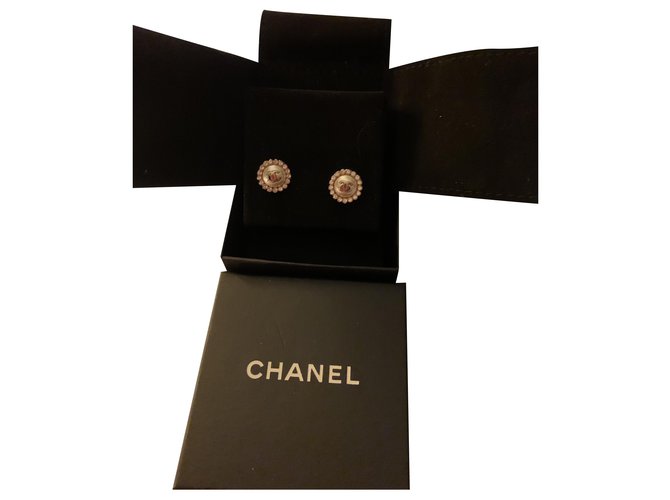 Chanel Cambon Perle Bijouterie dorée  ref.249992